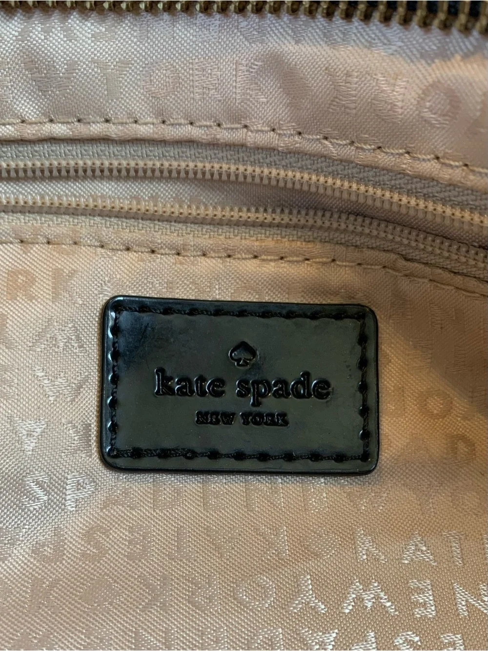 Kate Spade Black Patent Leather Perforated Hearts Large Tote Shoulder Bag